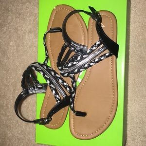 Black and Silver sandals